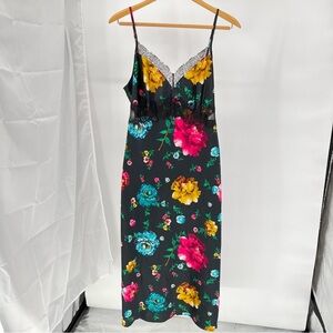 INC International Concepts Maxi Slip Dress Size XL Y2K Romantic Floral